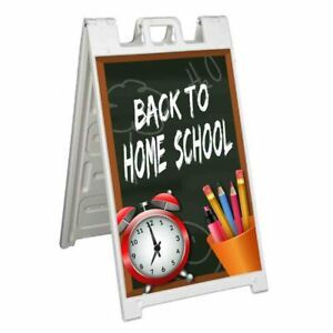 BACK TO HOME SCHOOL Signicade 24x36 Aframe Sidewalk Sign Banner Decal DISCOUNT