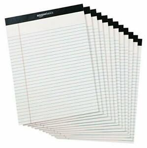 Basics Legal/Wide Ruled 8-1/2 by 11-3/4 Legal Pad - White (50 Sheet Paper Pads,