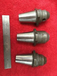 Three Marlin PDQ quick change tool holders two 3/8&#034; and one 1/2&#034; milling holders