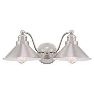 Kira Home Welton 19&#034; Modern Industrial 2-Light Wall Sconce, Brushed Nickel