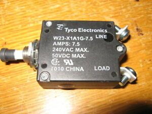 MEP002A-MEP003A-MEP802A-MEP803A Panel Circuit Breaker Tyco W23X1A1G7.5, NSN 5...