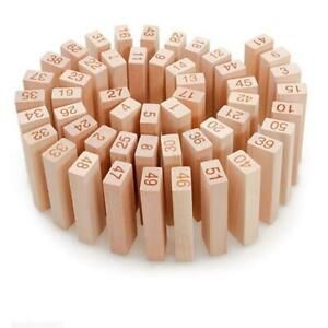 51pcs Child Wooden Handmade Stacking Building Blocks Brick Intellectual Toy