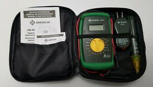 GREENLEE Basic Electrical Kit: DM-20 Mutimeter,GT-10 Tester &amp; GT-11 Vol Detector