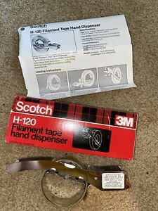 Vintage Scotch Filament Tape Hand Dispenser H-120 All Metal New IOB Box Damaged