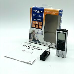 OLYMPUS Digital Voice Recorder 4GB 1600hr VN-722PC w/ Box + Manuals TESTED