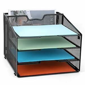 Mesh Office Supplies Desk Organizer,Meshist Metal Desktop Document Holder Organi