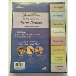 Ampad Fine Papers Marble Granite Parchment Gold Fiber 200 Sheets 24lb 8.5x11