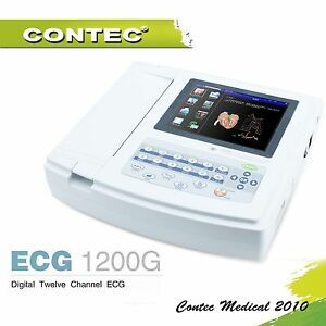 CONTEC ECG1200G Electrocardiograph Digital 12-Lead +PC software Touch Screen