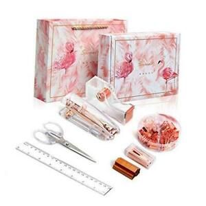 Desk Accessory Kits, Rose Gold Stapler &amp; Tape Dispenser Set, Rose Gold 5 Set