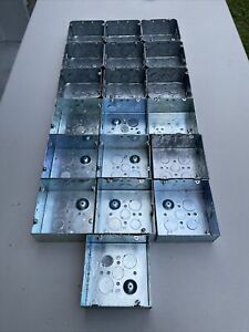 lot of 19- 4-11/16  square outlet box 1/2”-3/4” KO