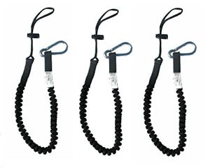US-15-TL, 3 Pack Tool Leash, 15 lb Working Limit, Single Carabiner Tool Lanyard.