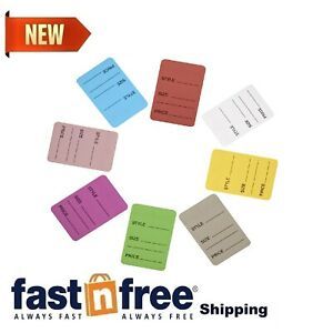 1000x Clothing Price Tags Mix Colors Perforated Sale Tags Pack Paper Metronic