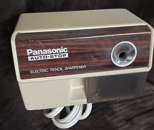 Panasonic Auto Stop Electric Pencil Sharpener KP-110 Tested Working Vintage
