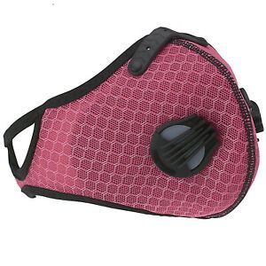 Activated Carbon Pink Face Mask Cycling Reusable Filter Haze Valve Sports USA