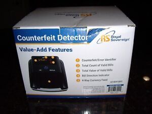 ROYAL Sovereign Counterfeit bill detector 6 phase – new in box.  US Currency mod