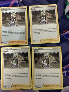 4x Gordie 149/203 1x Reverse Holo NM Pokemon Card Evolving Skies