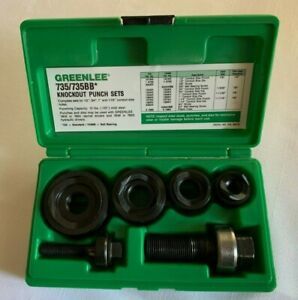 Greenlee 735BB Ball Bearing Knockout Punch Set - NEW-Made in USA