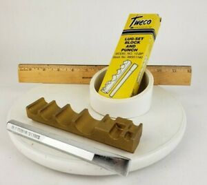 Vintage Tweco Block &amp; Punch Set No. 12-BP - No 2 Lug Set Punch
