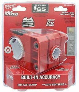 Milwaukee 1-3/8-1-3/4 Door Lock &amp; Deadbolt Installation Kit w/ Included Hole Saw