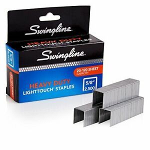 Swingline Staples, Heavy Duty, 5/8&#034; Length, 20-120 Sheet Capacity, 100/Strip,