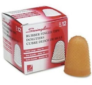 Rubber Finger Tips (Thimbles), Size-14 (Extra Large), Quantity=12