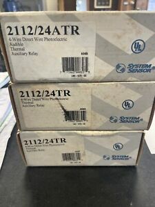 system sensor 100 series (2112) smoke detectors with relay Lot Of 3