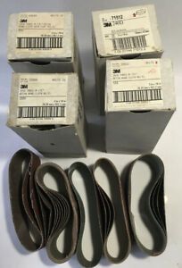 Lot of 50 3M + Klingspor  3&#034; x 18&#034; Sanding Belts for Hand Held Belt Sander