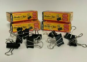 48 x 19mm BINDER CLIPS foldback fold back clips 19mm paper bulldog clip black