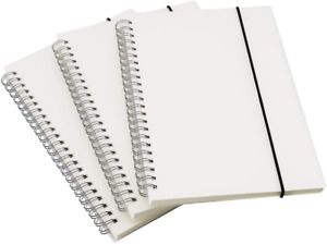 Spiral Notebook Blank Paper, A5 Blank Journal Hardcover Blank Sketch Book Pad 80
