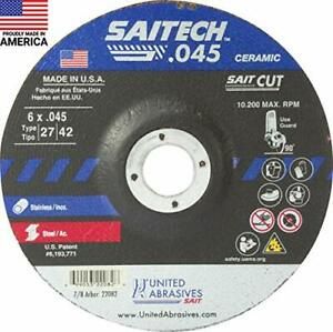 United Abrasives-SAIT 22082 Saitech High Performance Cut-Off Wheels Type 27/T...