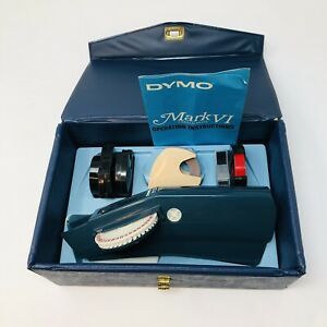 1968 Vintage Dymo Mark VI Label Maker With Case Supplies Box