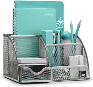 Office Desk Organizer with 6 Compartments Pen and Pencil Holder Office Indoor