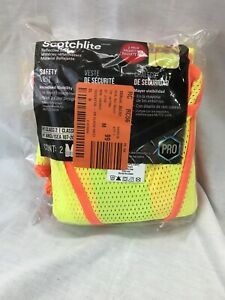 2-Pack 3M High-Visibility Yellow Reflective Construction Safety Vest Open Pkg