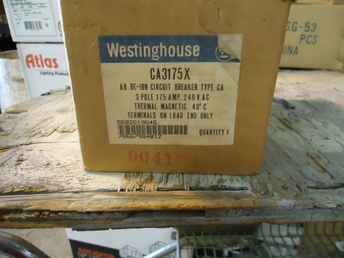 Westinghouse ca3175 new in box 3 pole 240 volt 175 amp breaker #b10 for sale