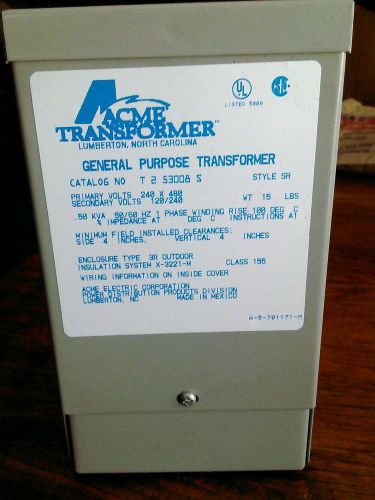 Acme transformer t2 53008 s for sale