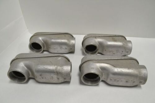 Lot 4 elba elbow conduit fitting aluminum 2 1/2 - 3in b220646 for sale