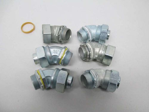 LOT 6 NEW ASSORTED 45DEG 3/4IN CONDUIT FITTING D363395