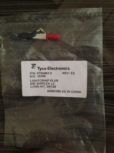 Amp/tyco lightcrimp plus lc mm 50/125 simplex fiber optic connector 6754483-2 for sale