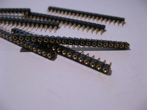 Lot of 40 PCS Strip Gold PCB Panel IC Breakable 20 pin Header Socket - NOS