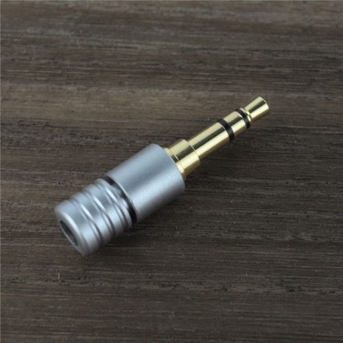 New 3.5mm 3 Pole Male Repair headphone Jack Plug Metal Audio Soldering Converter
