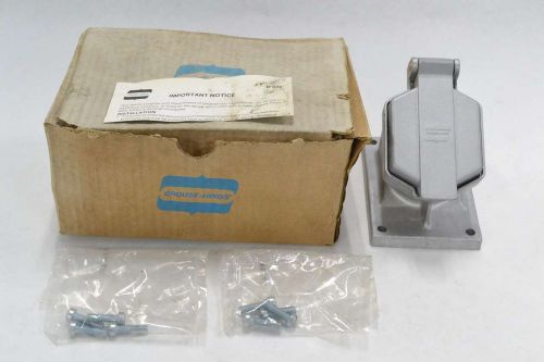 New crouse hinds enr 5201 m3 control cover receptacle 125v-ac 20a amp 3p b350749 for sale