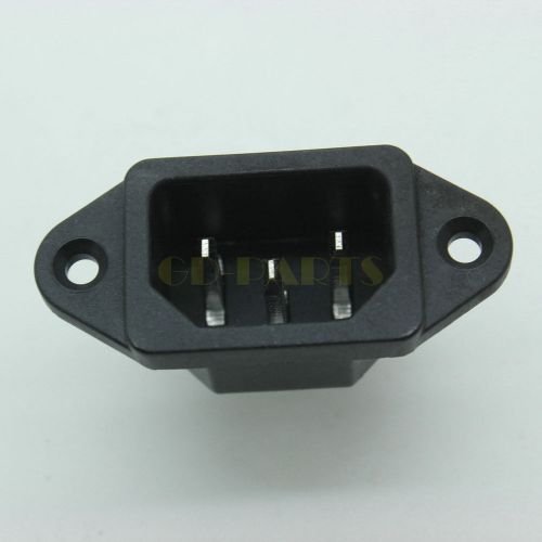 10pcs male ac power socket receptacle cord inlet connector 250v 10a iec320 c14 for sale