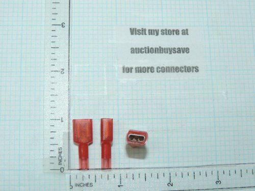 50 red female quick disconnect terminals molex a-850 22-18 wire .250 tab for sale