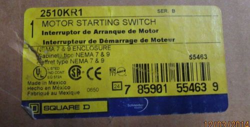 2510KR1, MANUAL MOTOR SWITCH, NEMA 3R/7 &amp;9,  30 AMP, 2 POLE, NEW IN BOX.