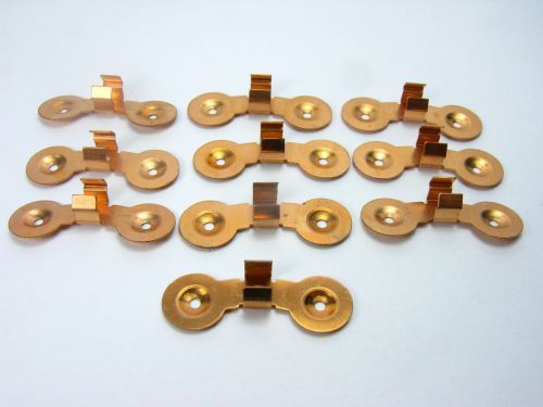 10 pcs - Copper Double Battery Contact Plate