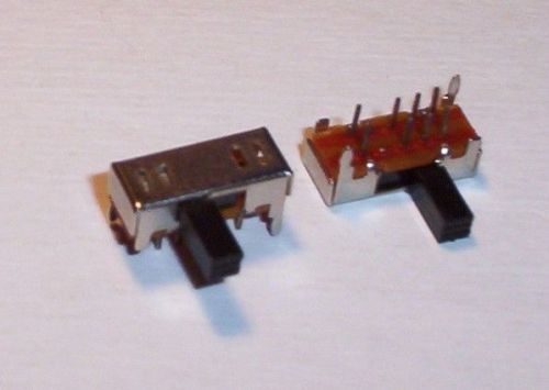 100 Pcs  PCB Mount Mini 2P3T DP3T Right Angle Slide  Switches 7mm actuator