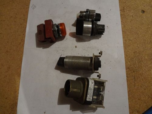 MIXED LOT OF (5) SWITCHES / PILOT LIGHTS - USED