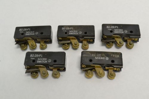 Lot 5 micro switch bz-2r-p1 limit 15a amp 250/460v-ac 2a 600v-ac b248329 for sale