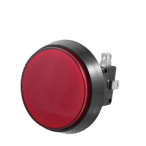 Red LED Lamp 52mm Dia Round Push Button Limit Switch For Arcade Gift