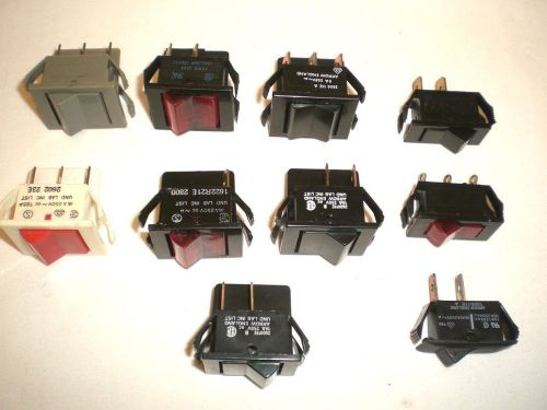 10 ROCKER SWITCHES  by Arrow, Made in England